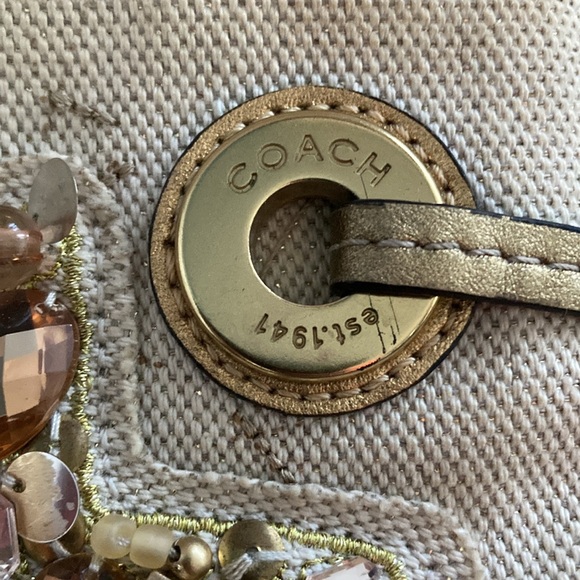 Coach beach starfish wristlet gold clutch - Picture 3 of 9